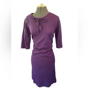Vintage handmade Purple Midi Dress Size S/M